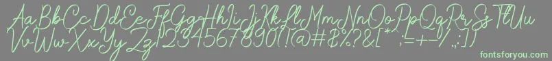 Rochella Font – Green Fonts on Gray Background