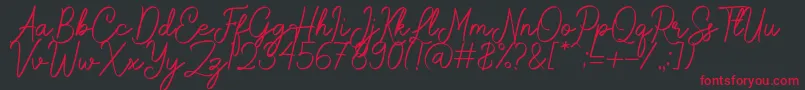 Rochella Font – Red Fonts on Black Background