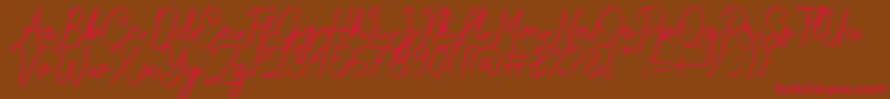 Rochella Font – Red Fonts on Brown Background