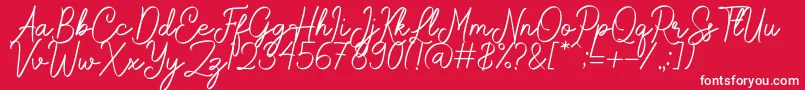 Rochella Font – White Fonts on Red Background