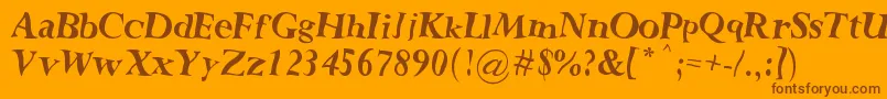 Rochester Twee Font – Brown Fonts on Orange Background