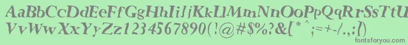 Rochester Twee Font – Gray Fonts on Green Background