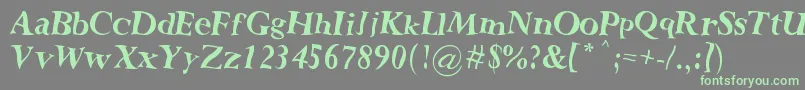 Rochester Twee Font – Green Fonts on Gray Background