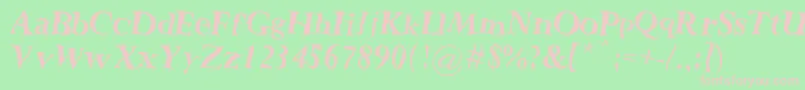 Rochester Twee Font – Pink Fonts on Green Background