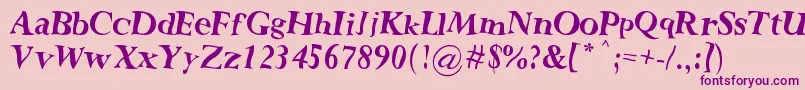Rochester Twee Font – Purple Fonts on Pink Background