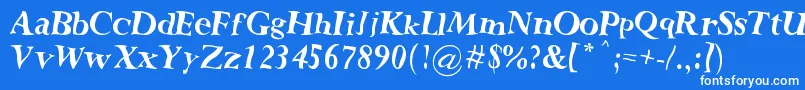 Rochester Twee Font – White Fonts on Blue Background