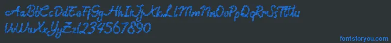 Rock Brush Pro Font – Blue Fonts on Black Background