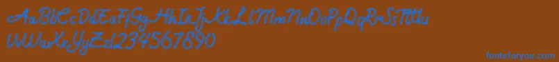 Шрифт Rock Brush Pro – синие шрифты на коричневом фоне
