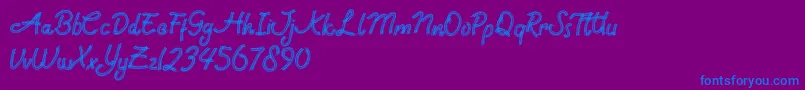 Więcej informacji o czcionce Rock Brush Pro Czcionka Rock Brush Pro – niebieskie czcionki na fioletowym tle