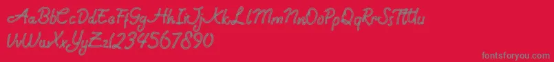 Rock Brush Pro Font – Gray Fonts on Red Background