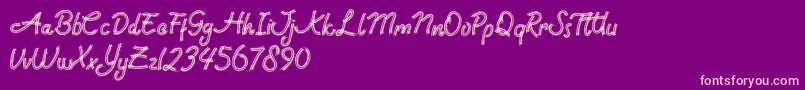 Rock Brush Pro Font – Pink Fonts on Purple Background