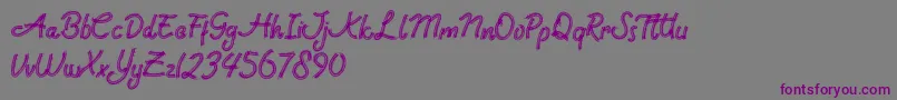 Czcionka Rock Brush Pro – fioletowe czcionki na szarym tle