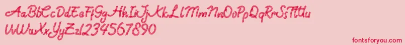 Rock Brush Pro Font – Red Fonts on Pink Background