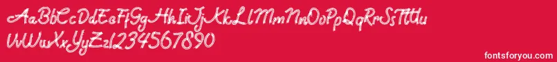 Rock Brush Pro Font – White Fonts on Red Background