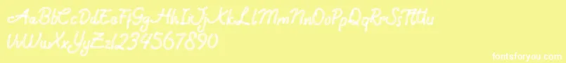 Rock Brush Pro Font – White Fonts on Yellow Background