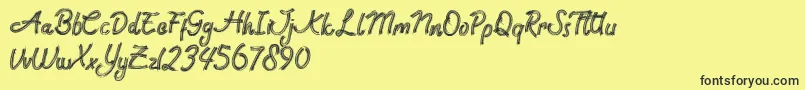 Rock Brush Pro Font – Black Fonts on Yellow Background