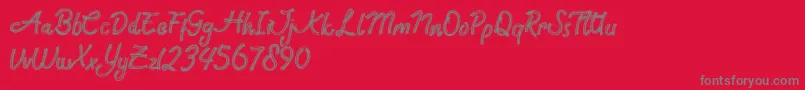 Rock Brush Pro Font – Gray Fonts on Red Background