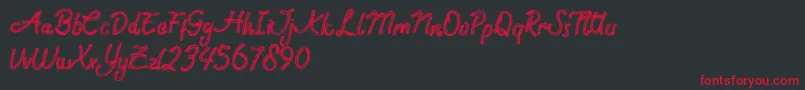 Rock Brush Pro Font – Red Fonts on Black Background
