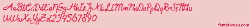 Rock Brush Pro Font – Red Fonts on Pink Background
