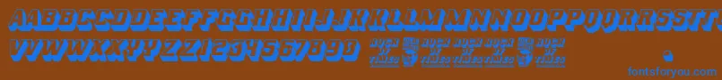 Rock of Times Font – Blue Fonts on Brown Background