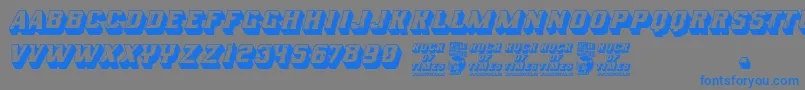 Rock of Times Font – Blue Fonts on Gray Background