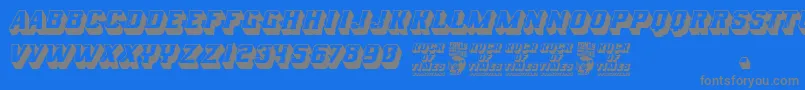 Rock of Times Font – Gray Fonts on Blue Background