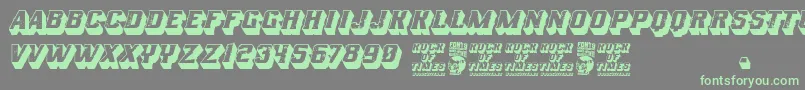 Rock of Times Font – Green Fonts on Gray Background