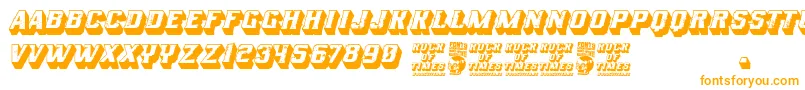 Rock of Times Font – Orange Fonts on White Background