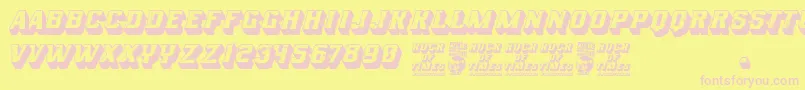 Rock of Times Font – Pink Fonts on Yellow Background