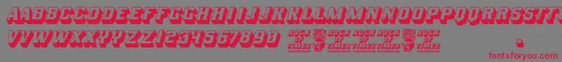 Rock of Times Font – Red Fonts on Gray Background