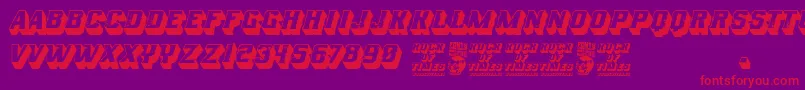 Rock of Times Font – Red Fonts on Purple Background