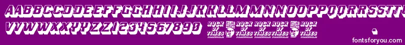 Rock of Times Font – White Fonts on Purple Background