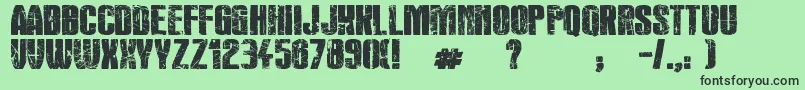 Rock s Death Font – Black Fonts on Green Background