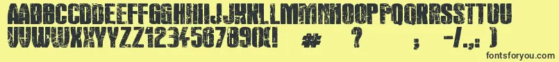 Rock s Death Font – Black Fonts on Yellow Background