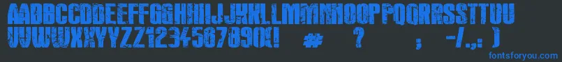 Rock s Death Font – Blue Fonts on Black Background