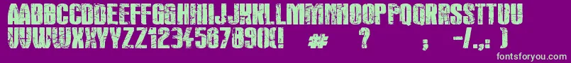 Rock s Death Font – Green Fonts on Purple Background