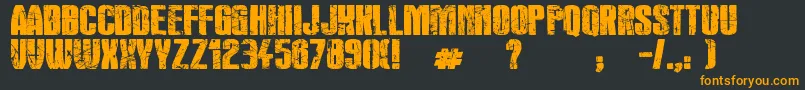 Rock s Death Font – Orange Fonts on Black Background