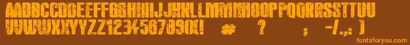 Rock s Death Font – Orange Fonts on Brown Background