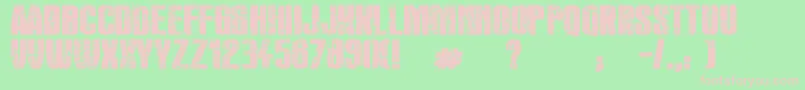 Rock s Death Font – Pink Fonts on Green Background