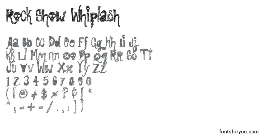 Rock Show Whiplash Font – alphabet, numbers, special characters