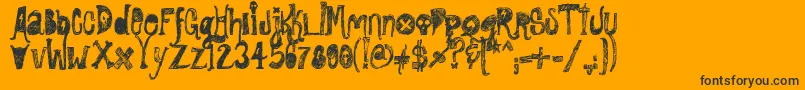 Rock Show Whiplash Font – Black Fonts on Orange Background