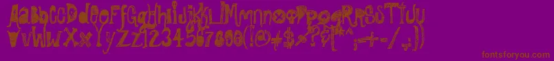 Rock Show Whiplash Font – Brown Fonts on Purple Background
