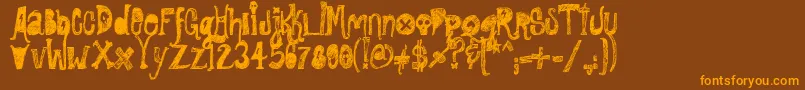 Rock Show Whiplash Font – Orange Fonts on Brown Background