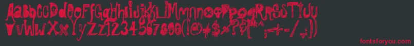 Rock Show Whiplash Font – Red Fonts on Black Background