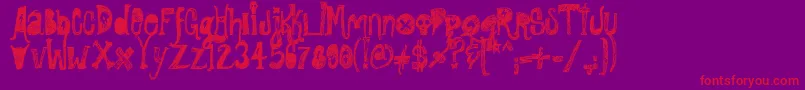 Rock Show Whiplash Font – Red Fonts on Purple Background