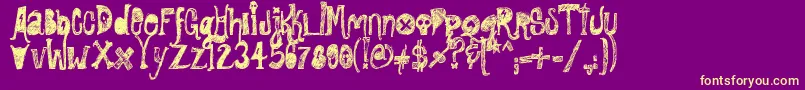 Rock Show Whiplash Font – Yellow Fonts on Purple Background
