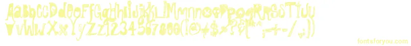 Rock Show Whiplash-Schriftart – Gelbe Schriften
