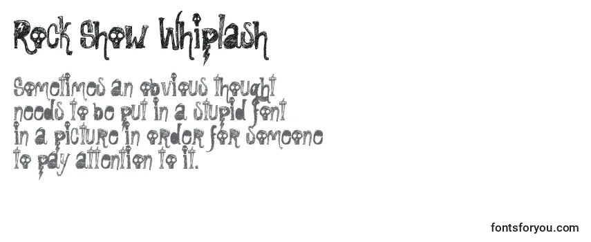 Rock Show Whiplash-fontti