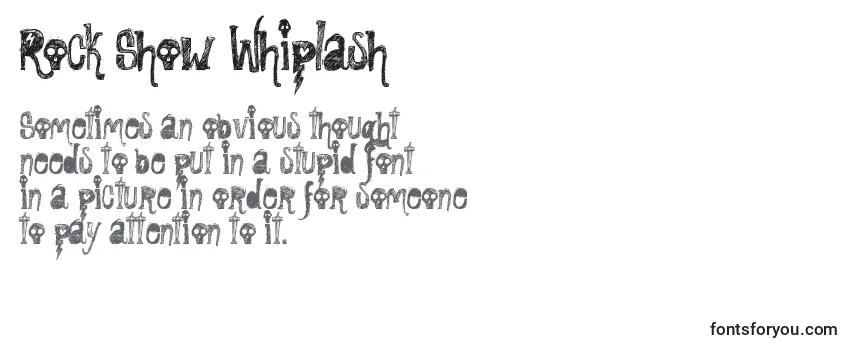 Schriftart Rock Show Whiplash