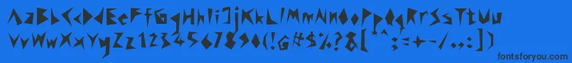 Rock Stair Font – Black Fonts on Blue Background